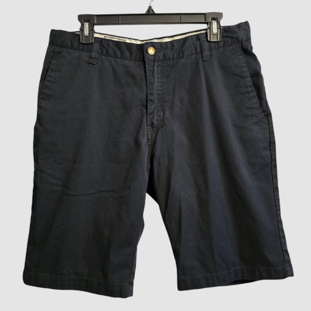 Volcom Vmonty Chino Shorts Men's Sz 32 Black Stretch Neutral Comfort A09117V3